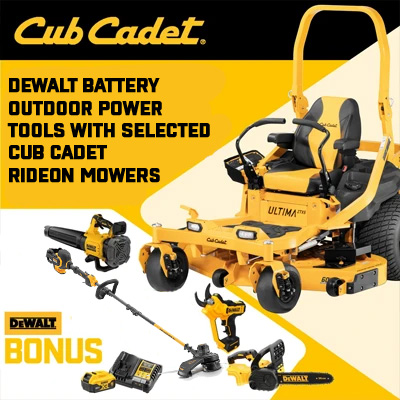 CUB CADET DEWALT PROMOTION